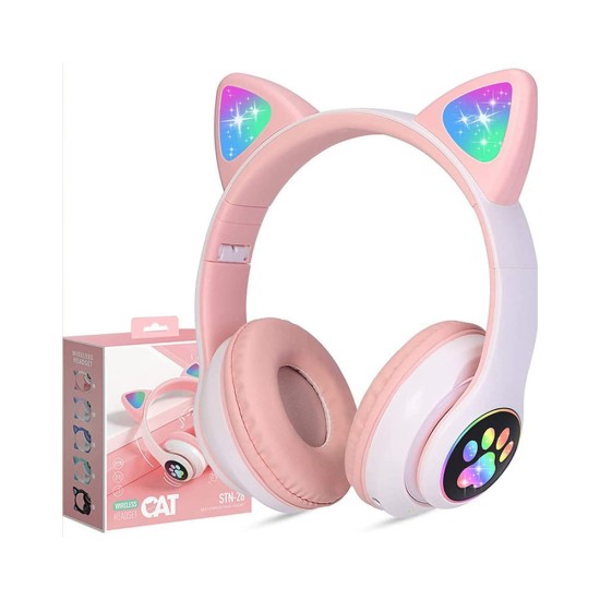 Wireless Headphones STN-28 Cat Ear Pink Wireless Headphones STN-28 Cat Ear Pink